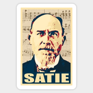 Eric Satie musical notes Sticker